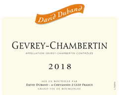 Domaine David Duband - Gevrey-Chambertin - Rouge - 2018