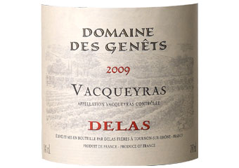 Delas - Vacqueyras - Domaine des Genêts Rouge 2009