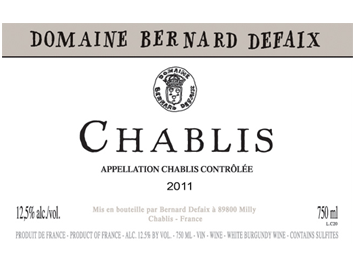 Domaine Bernard Defaix - Chablis - Blanc - 2011