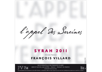 Domaine François Villard - Vin de France - L'Appel des Sereines Rouge 2011