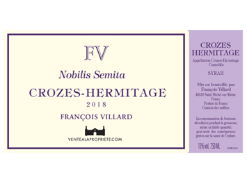 Domaine François Villard - Crozes-Hermitage - Nobilis Semita - Rouge - 2018