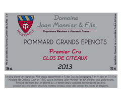 Domaine Jean Monnier & Fils - Pommard 1er Cru Grands Epenots - Clos De Citeaux - Rouge - 2013