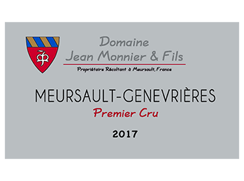 Domaine Jean Monnier & Fils - Meursault 1er cru - Genevrières - Blanc - 2017