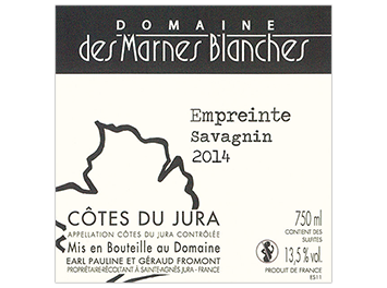 Domaine des Marnes Blanches - Côtes du Jura - Empreinte Savagnin - Blanc - 2014