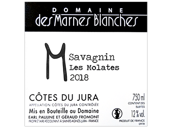 Domaine des Marnes Blanches - Côtes du Jura - Savagnin Les Molates - Blanc - 2018