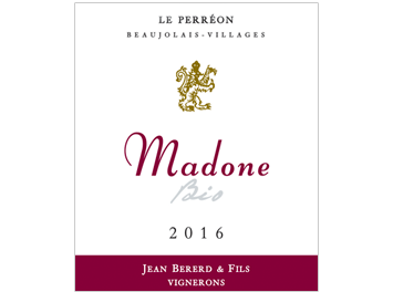 Jean Bererd & Fils - Beaujolais Villages - Madone Bio Le Perréon - Rouge - 2016