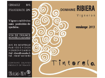 Domaine Ribiera - Vin de France - Tintorela - Rouge - 2013