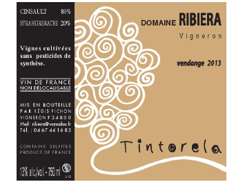 Domaine Ribiera - Vin de France - Tintorela - Rouge - 2013
