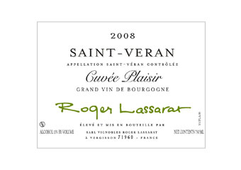 Domaine Roger Lassarat - Saint-Véran - Plaisir Blanc 2008