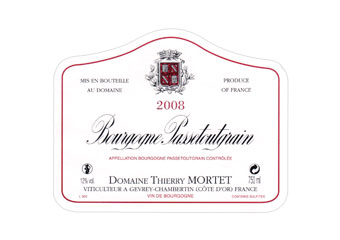 Domaine Thierry Mortet - Bourgogne Passetoutgrain - Rouge 2008