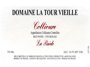Domaine de la Tour Vieille - Collioure - La Pinède - Rouge - 2014