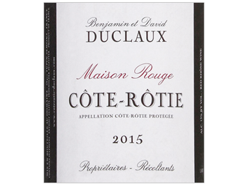 Domaine Benjamin et David Duclaux - Côte Rôtie - Maison-Rouge - Rouge - 2015