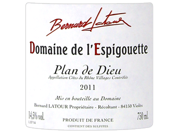 Domaine de L’Espigouette - Côtes du Rhône Villages - Plan de Dieu - Rouge - 2011