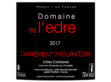 Domaine de l'Edre - IGP Côtes Catalanes - Carrément Mourv'Edre - Rouge - 2017