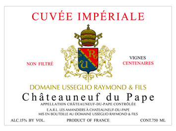Domaine Raymond Usseglio - Châteauneuf-du-Pape - Cuvée Impériale - Rouge - 2012