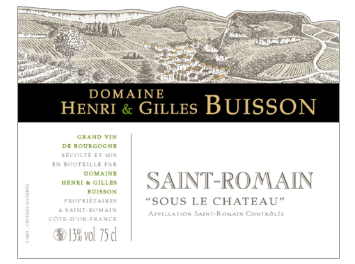 Domaine Henri et Gilles Buisson - Saint-Romain - Sous le Château - Blanc - 2015