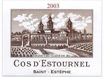 Chateau Cos d'Estournel - Saint-Estèphe - Rouge - 2003