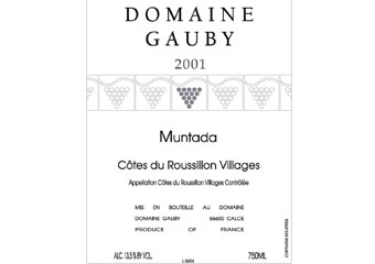 Domaine Gauby - Côtes du Roussillon Villages - Muntada Rouge 2001