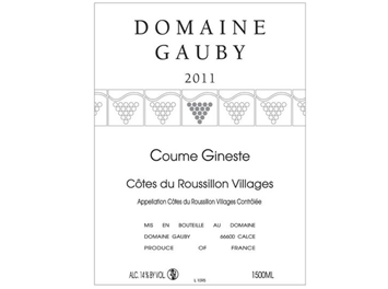 Domaine Gauby - Côtes du Roussillon Villages - Coume Gineste - Rouge 2011
