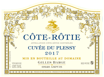Domaine Gilles Barge - Côte Rôtie - Cuvée du Plessy - Rouge - 2017