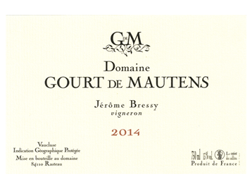 Domaine Gourt de Mautens - IGP Vaucluse - Blanc - 2014