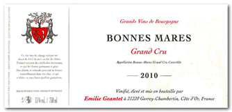 Emilie Geantet - Bonnes Mares Grand Cru - Rouge - 2010