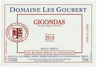 Domaine Les Goubert - Gigondas - Rouge 2010