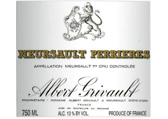 Domaine Albert Grivault - Meursault Premier Cru - Perrières Blanc 2010
