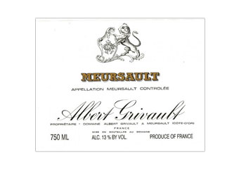 Domaine Albert Grivault - Meursault - Blanc - 2010