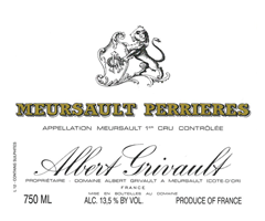 Domaine Albert Grivault - Meursault Premier Cru - Perrières - Blanc - 2012