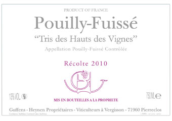 Domaine Guffens-Heynen - Pouilly-Fuissé - Tri des Hauts des Vignes Blanc 2010