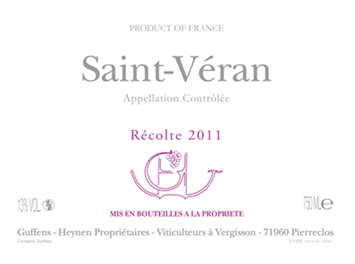 Domaine Guffens-Heynen - Saint-Véran - Blanc 2011