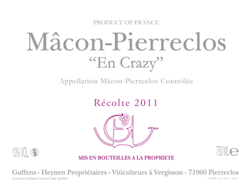 Domaine Guffens - Macon-Pierreclos - En Crazy - Blanc - 2011