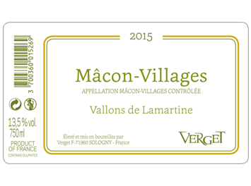 Verget - Mâcon-Village - Vallon de Lamartine - Blanc - 2015