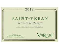 Verget  - Saint Véran - Terroirs de Davayé - Blanc - 2012