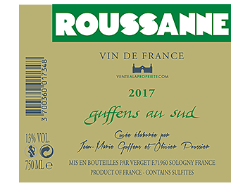Guffens au Sud - Vin de France - Roussanne - Blanc - 2017