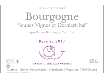 Verget - Domaine Guffens-Heynen - Bourgogne - Derniers Jus - Blanc - 2017