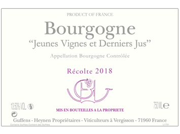 Domaine Guffens-Heynen - Bourgogne - Jeunes Vignes et Derniers Jus - Blanc - 2018