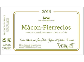 Verget - Mâcon-Pierreclos - Blanc - 2019