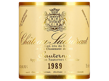Château Suduiraut - Sauternes - Blanc - 1989
