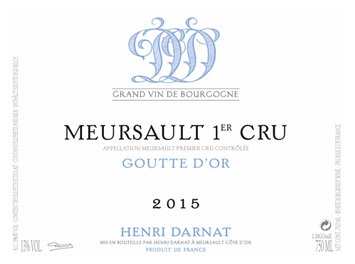Domaine Henri Darnat - Meursault 1er Cru - Goutte d'Or - Blanc - 2015