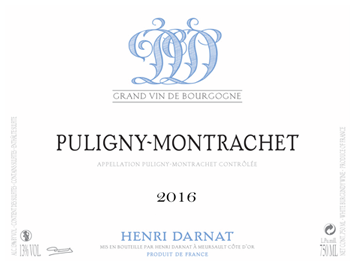 Domaine Henri Darnat - Puligny-Montrachet - Blanc - 2016