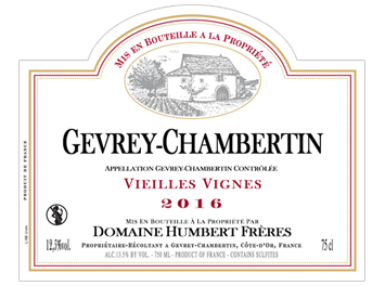 Domaine Humbert Frères - Gevrey-Chambertin - Vieilles Vignes - Rouge - 2016