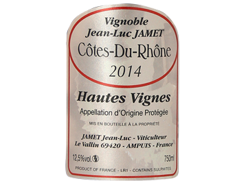 Vignoble Jean-Luc Jamet - Côtes-du-Rhône - Hautes Vignes - Rouge - 2014