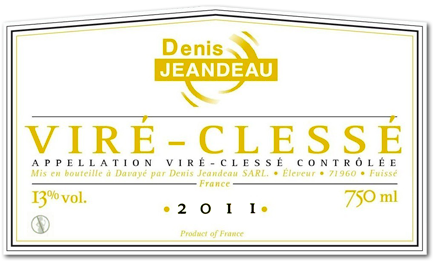 Domaine Denis Jeandeau - Viré Clessé - Blanc - 2011