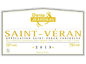 Domaine Denis Jeandeau - Saint-Véran - Blanc - 2013