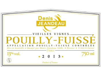 Domaine Denis Jeandeau - Pouilly-Fuissé - Vieilles Vignes - Blanc - 2013