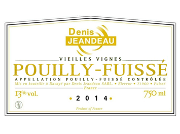 Domaine Denis Jeandeau - Pouilly-Fuissé - Vieilles Vignes - Blanc - 2014