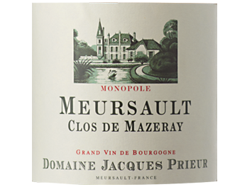 Domaine Jacques Prieur - Meursault - Clos de Mazeray Monopole - Blanc - 2015