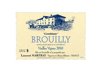 Laurent Martray - Brouilly - Combiaty Vieilles Vignes Rouge 2010